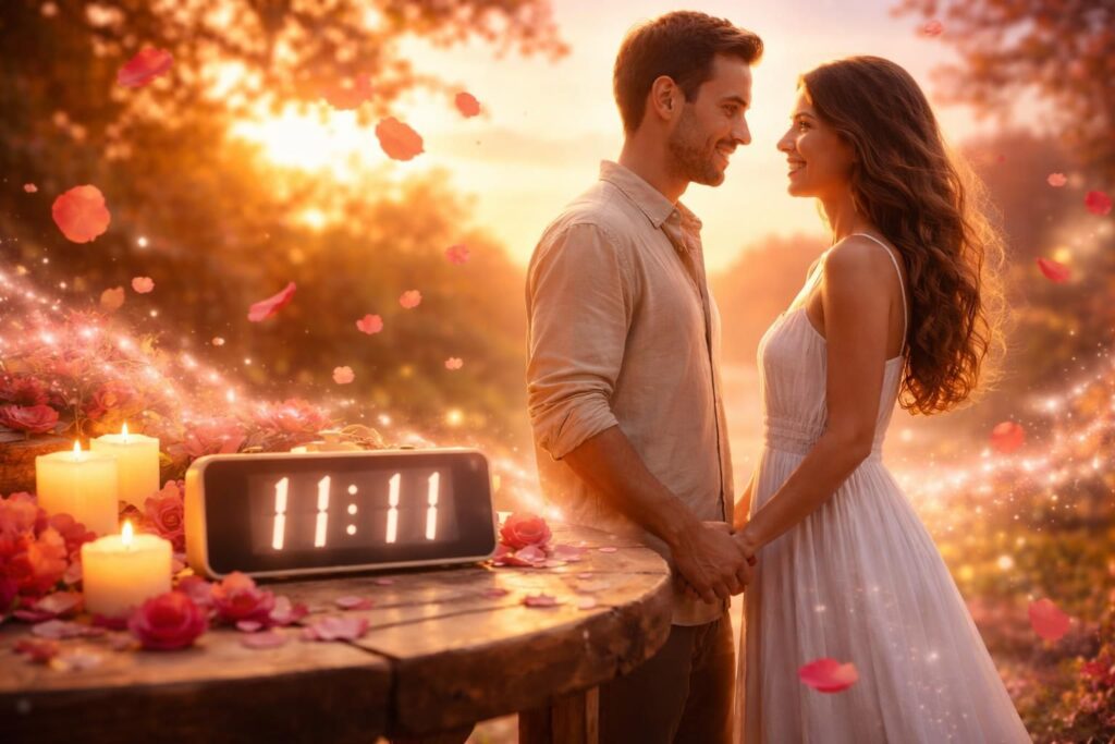 découvrez la signification profonde de l'heure miroir 11h11 en amour et apprenez comment cette synchronicité peut vous aider à attirer l'amour dans votre vie.