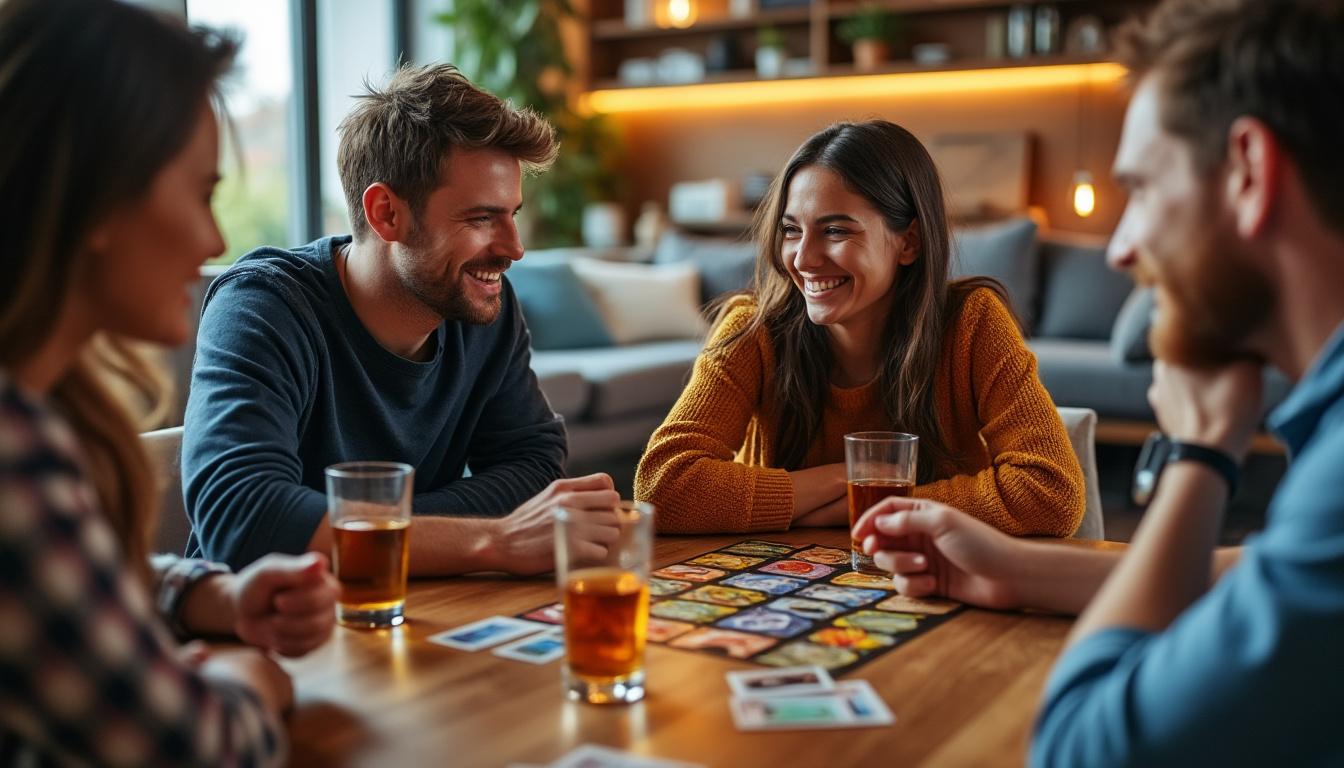 découvrez 'qui de nous deux ?', le jeu entre amis adultes qui transformera vos soirées en moments de rire, de surprises et de complicité.