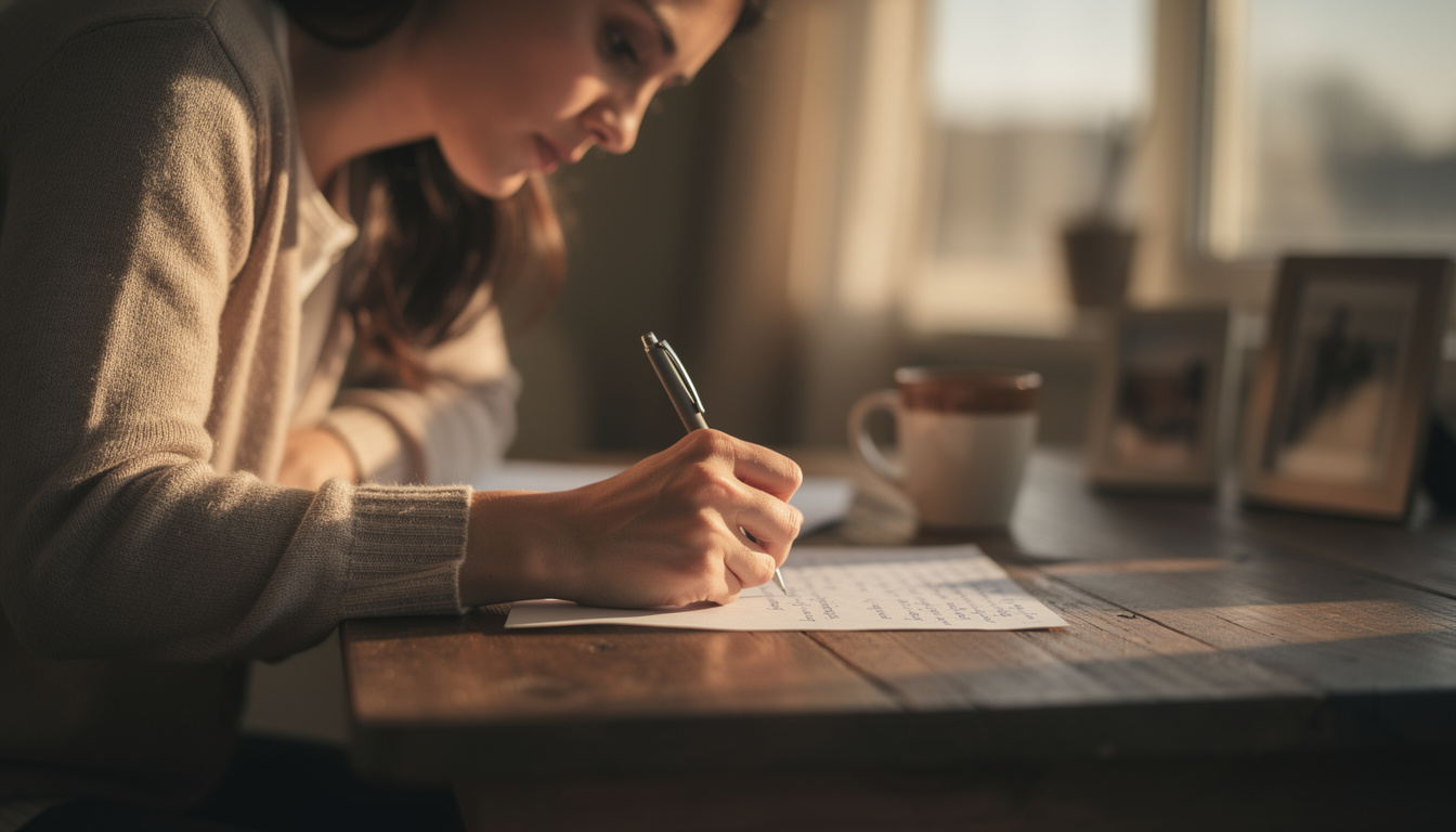 découvrez la lettre émouvante d'une femme blessée adressée à son mari, symbole du premier pas vers la réconciliation et la reconstruction de leur amour.
